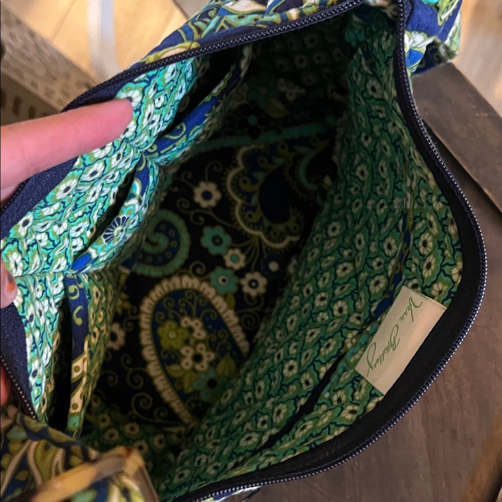 Vera Bradley, Blue and Green Paisley Shoulder Bag, EUC - Picture 7 of 8
